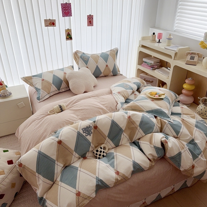 91家纺网 家纺一手货源 找家纺 于果 2024新款全棉13370四件套（9）极光