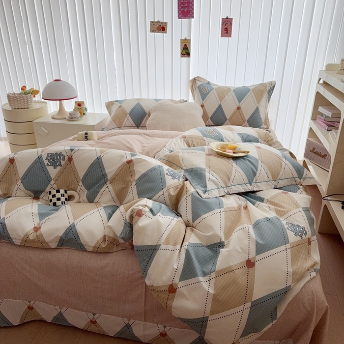 91家纺网 家纺一手货源 找家纺 于果 2024新款全棉13370四件套（9）极光