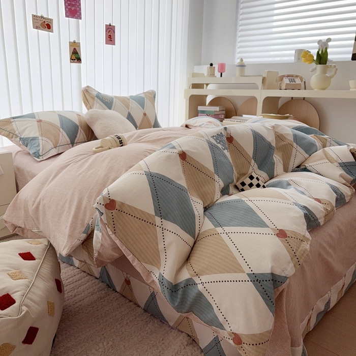 91家纺网 家纺一手货源 找家纺 于果 2024新款全棉13370四件套（9）极光