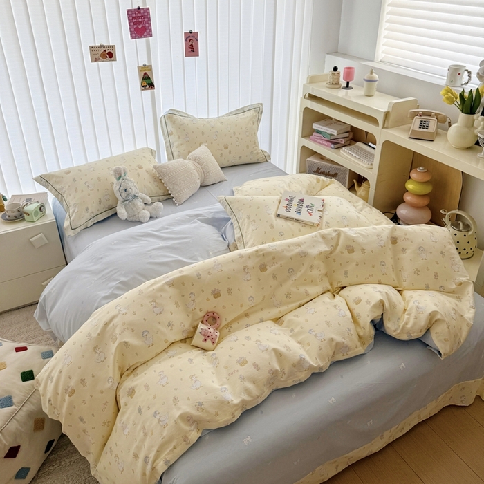 91家纺网 家纺一手货源 找家纺 于果 2024新款全棉13370四件套（9）可爱鸭鸭