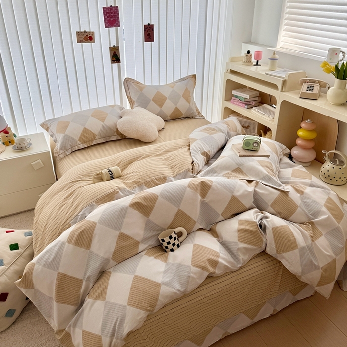 91家纺网 家纺一手货源 找家纺 于果 2024新款全棉13370四件套（9）瑞吉斯