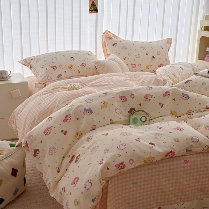 91家纺网 家纺一手货源 找家纺 于果 2024新款全棉13370四件套（9）糖果幼儿园