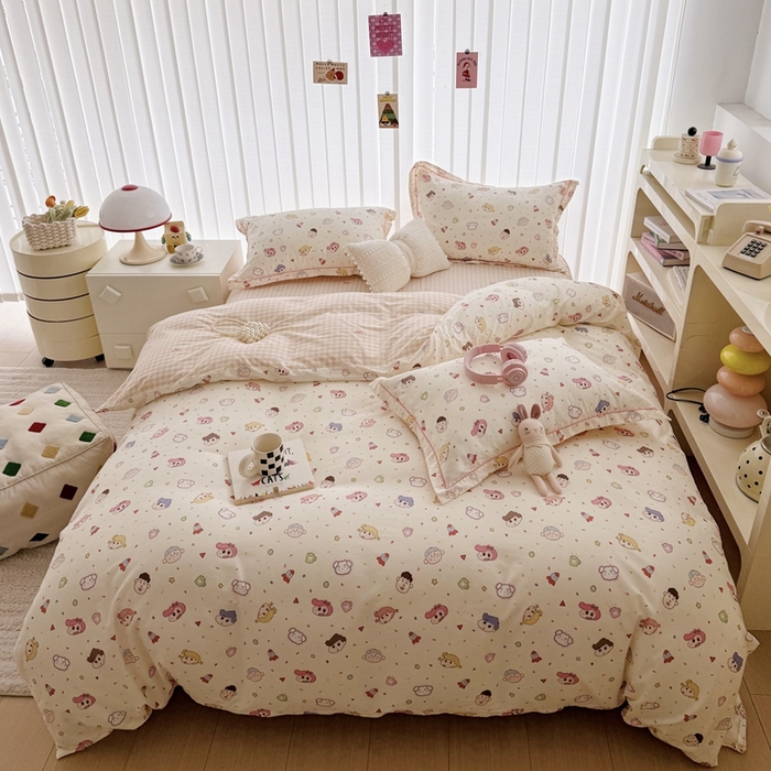 于果 2024新款全棉13370四件套（9）糖果幼儿园