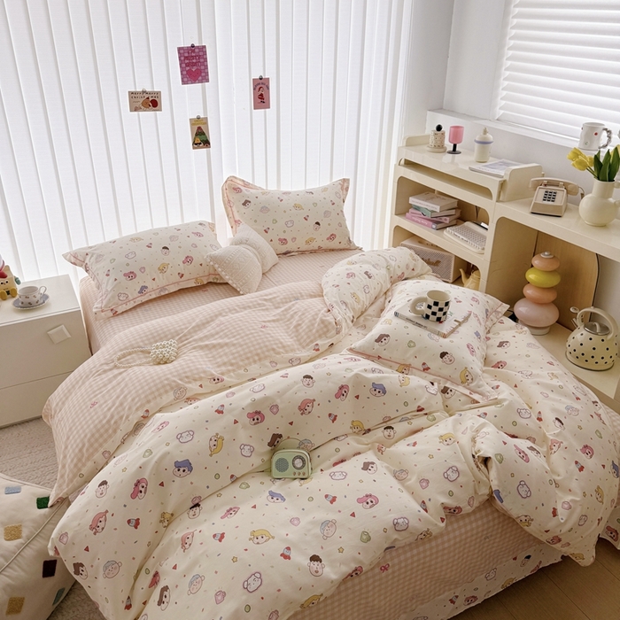 91家纺网 家纺一手货源 找家纺 于果 2024新款全棉13370四件套（9）糖果幼儿园