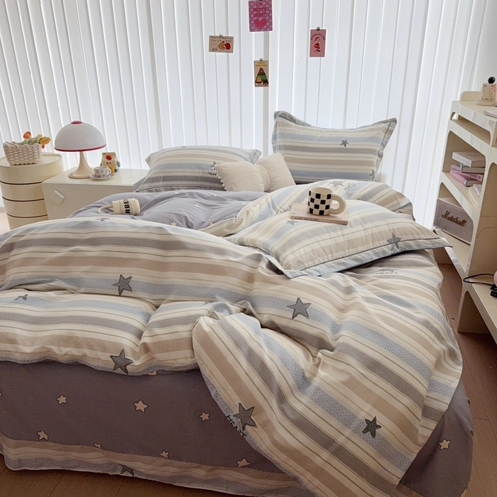 91家纺网 家纺一手货源 找家纺 于果 2024新款全棉13370四件套（9）星光大道