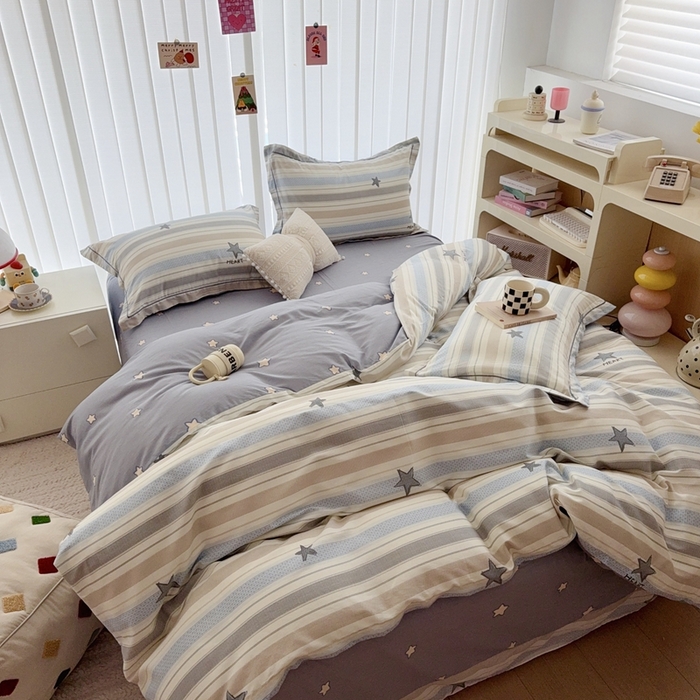 91家纺网 家纺一手货源 找家纺 于果 2024新款全棉13370四件套（9）星光大道