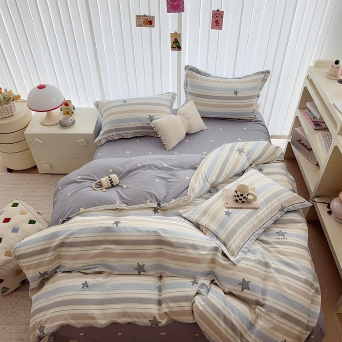 91家纺网 家纺一手货源 找家纺 于果 2024新款全棉13370四件套（9）星光大道