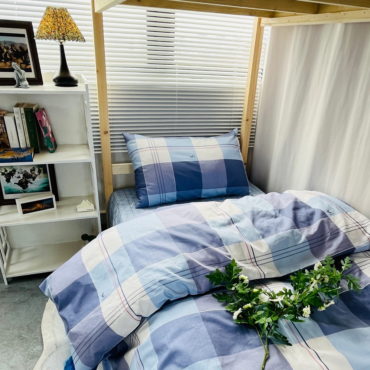 91家纺网 家纺一手货源 找家纺 （总）云梦13372全棉学生宿舍纯棉三六件套全棉三件套源头工厂常年有货