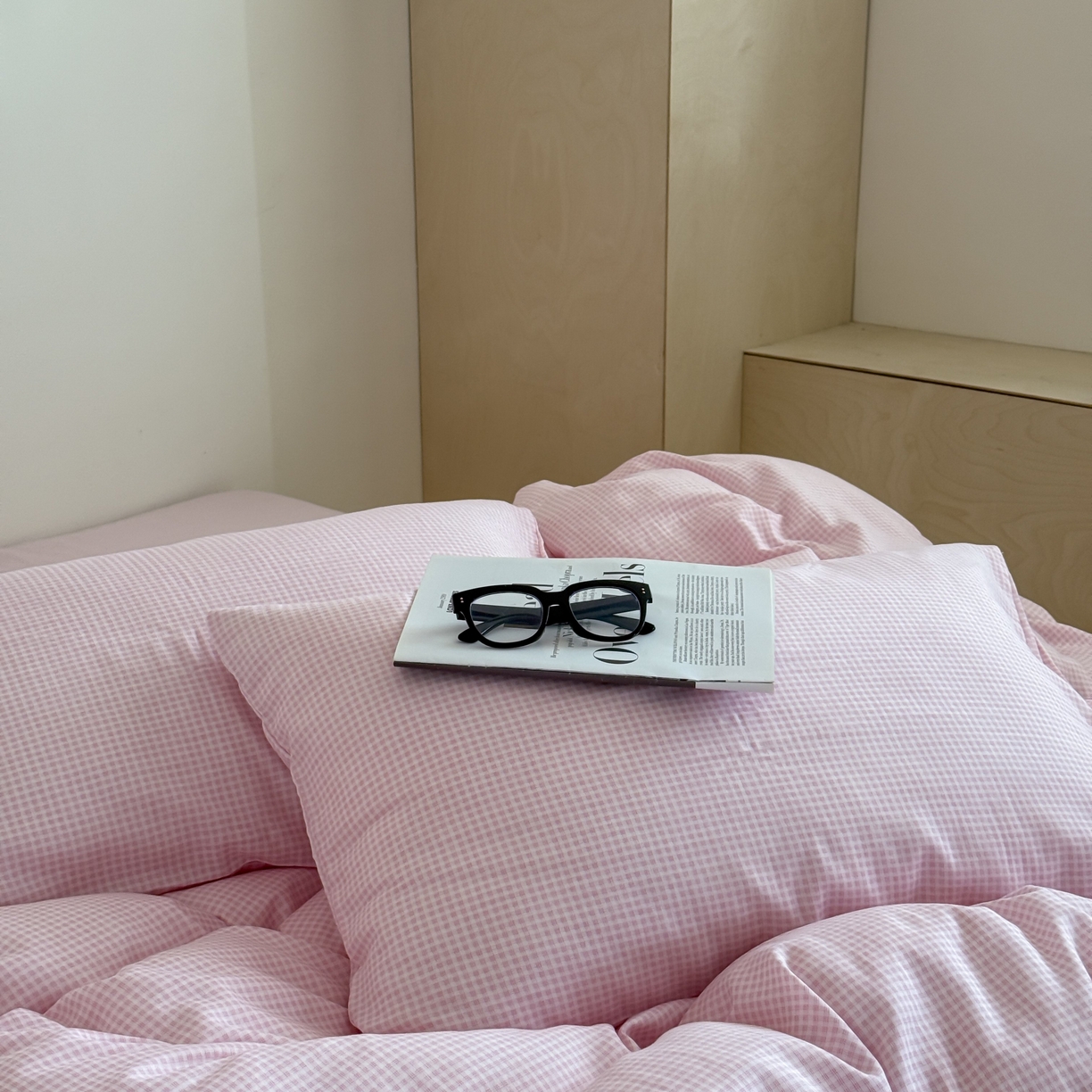 91家纺网 家纺一手货源 找家纺 （总）窝米 2025新品全棉纯棉双层纱简约条格四件套系列第二组