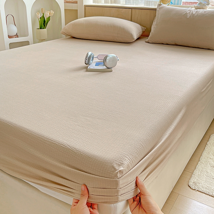 91家纺网 家纺一手货源 找家纺 （总）卡迪熊家纺 2025新款超柔云感双层纱床笠