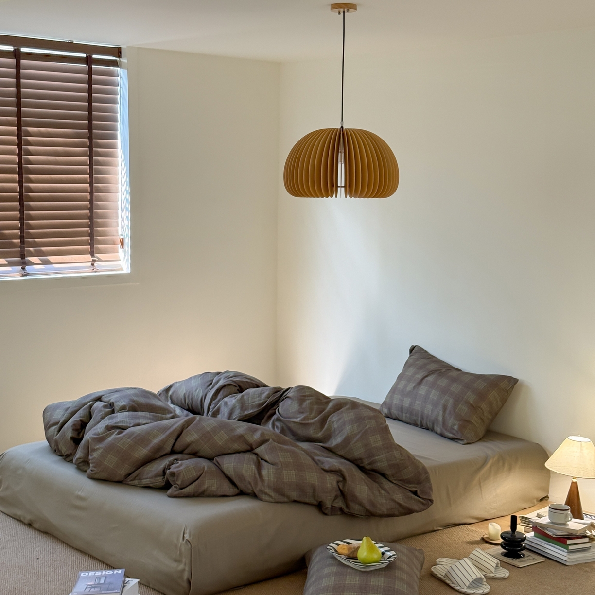 91家纺网 家纺一手货源 找家纺 窝米 2025新品全棉纯棉双层纱简约条格四件套系列第一组 致在-绿