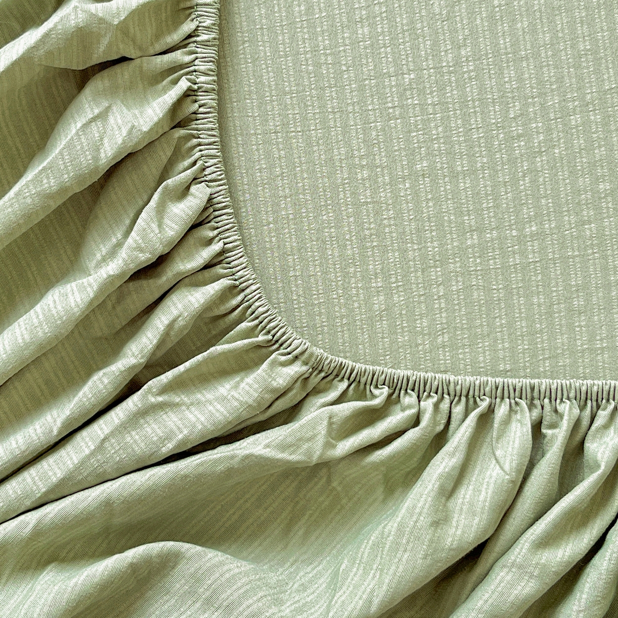 91家纺网 家纺一手货源 找家纺 卡迪熊家纺 2025新款超柔云感双层纱床笠 双层纱-翠绿