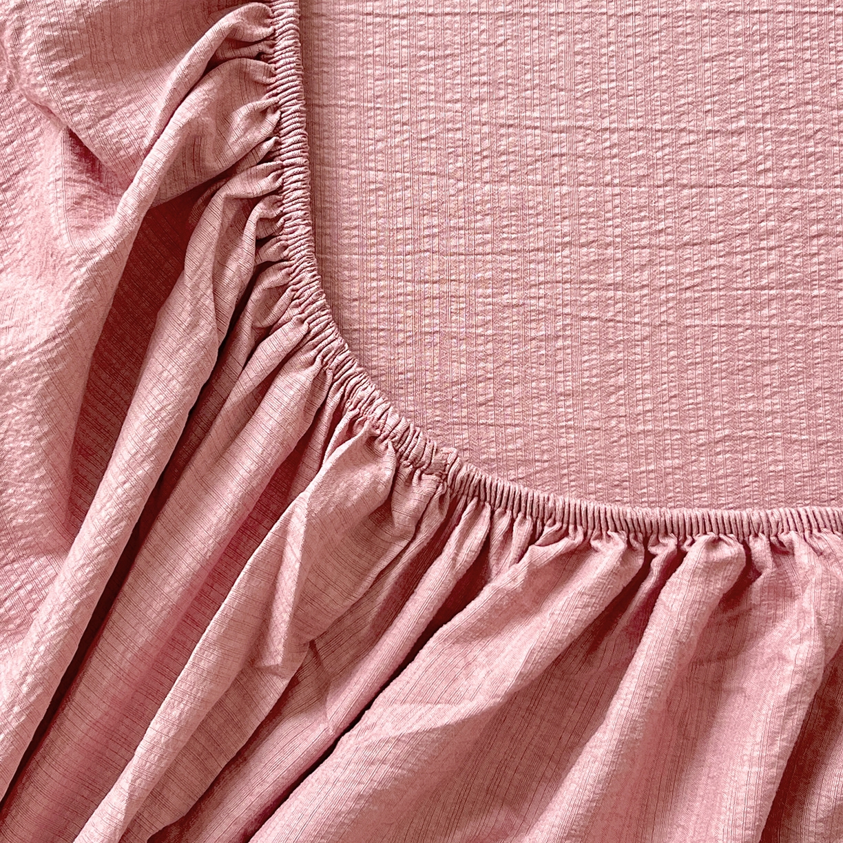 91家纺网 家纺一手货源 找家纺 卡迪熊家纺 2025新款超柔云感双层纱床笠 双层纱-豆沙