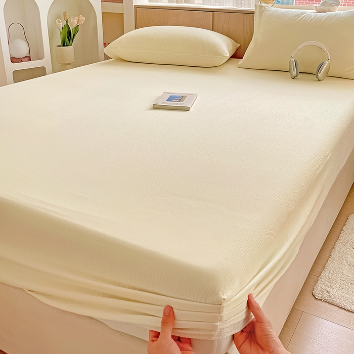 91家纺网 家纺一手货源 找家纺 （总）彩韵家纺 2025新款超柔云感双层纱床笠