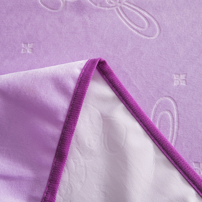 91家纺网 家纺一手货源 找家纺 茗婷家纺 2025新款供跨境外贸亚马逊保暖水晶绒防水床单单床单床单单件隔尿垫护理垫 丁香紫