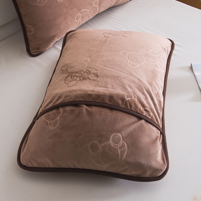 91家纺网 家纺一手货源 找家纺 茗婷家纺 2025新款供跨境外贸亚马逊保暖水晶绒防水床单单床单床单单件隔尿垫护理垫 深咖色