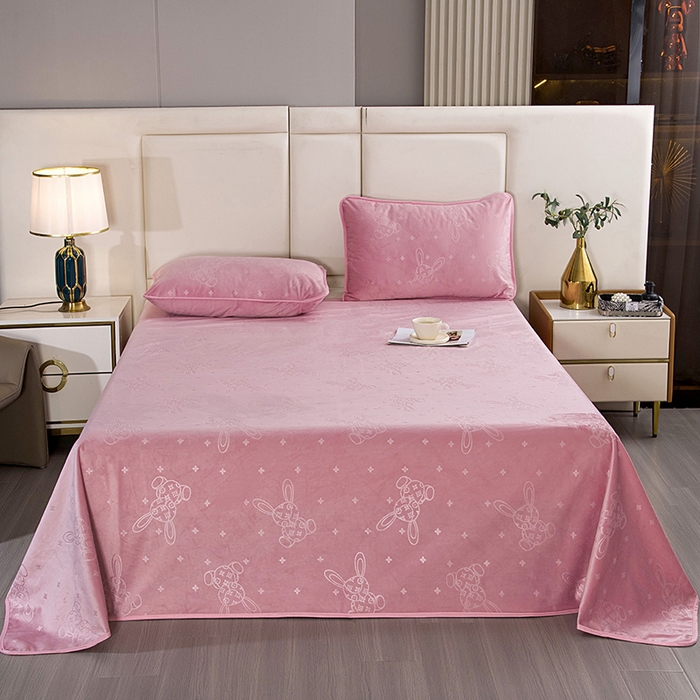 91家纺网 家纺一手货源 找家纺 茗婷家纺 2025新款供跨境外贸亚马逊保暖水晶绒防水床单单床单床单单件隔尿垫护理垫 豆沙