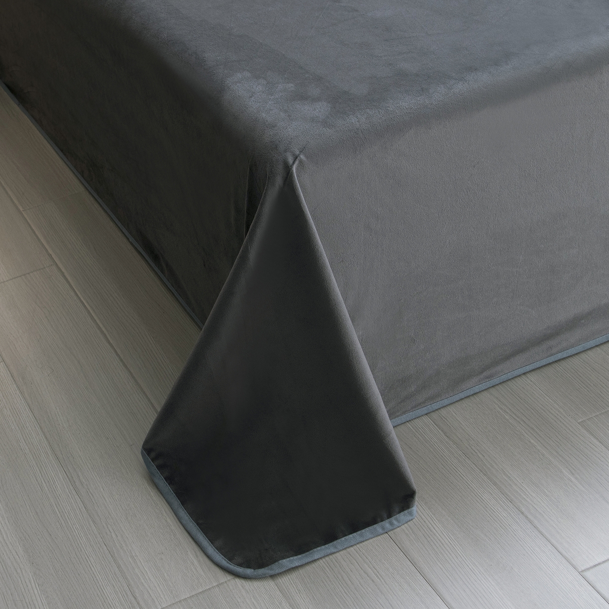 91家纺网 家纺一手货源 找家纺 茗婷家纺 2025新款供跨境外贸亚马逊保暖水晶绒防水床单单床单床单单件隔尿垫护理垫 深灰