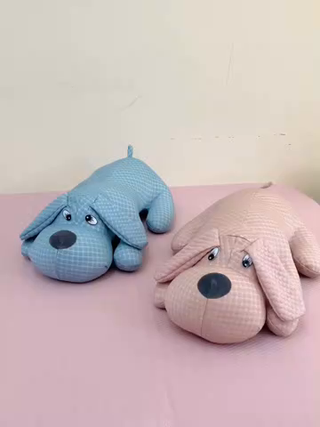 91家纺网 家纺一手货源 找家纺 （总）糖果枕芯 2025新款玩偶凉感趴趴狗玩具抱枕陪睡安抚