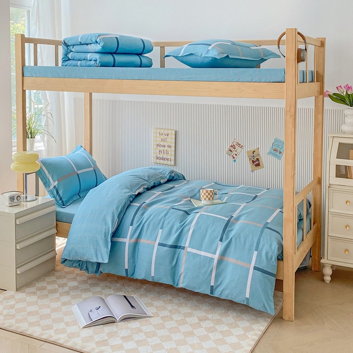 91家纺网 家纺一手货源 找家纺 （总）天之爱 2025新款开学季0.9床纯棉学生床笠三件套