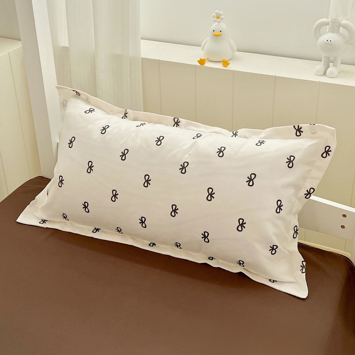 91家纺网 家纺一手货源 找家纺 楠沐家纺 2025新款格子系列芦荟棉学生三件套四件套 黑蝴蝶结