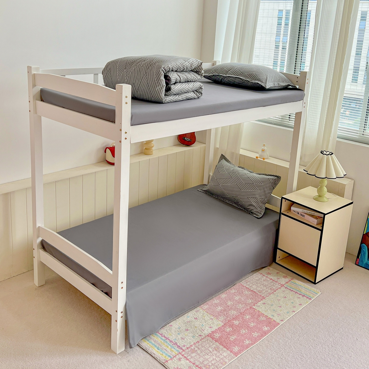 91家纺网 家纺一手货源 找家纺 楠沐家纺 2025新款格子系列芦荟棉学生三件套四件套 勒夫