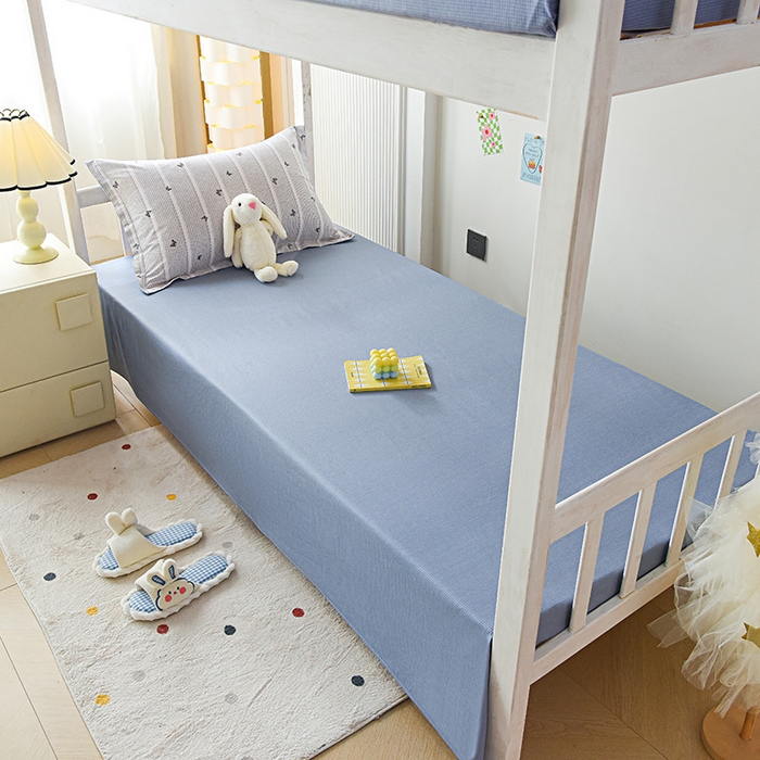 91家纺网 家纺一手货源 找家纺 天之爱 2025新款全棉纯棉学生上下铺宿舍三件套多件套六件套第二批 雨蝶