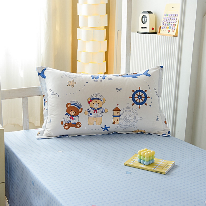 91家纺网 家纺一手货源 找家纺 天之爱 2025新款全棉纯棉学生上下铺宿舍三件套多件套六件套第二批 航海小熊