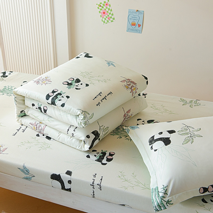 91家纺网 家纺一手货源 找家纺 天之爱 2025新款全棉纯棉学生上下铺宿舍三件套多件套六件套第二批 小胖球