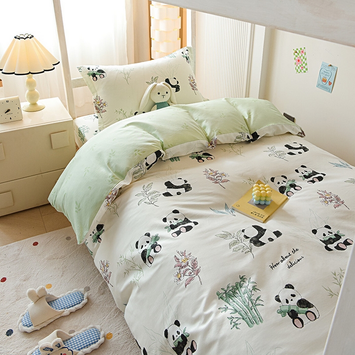 91家纺网 家纺一手货源 找家纺 天之爱 2025新款全棉纯棉学生上下铺宿舍三件套多件套六件套第二批 小胖球