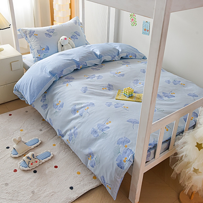 91家纺网 家纺一手货源 找家纺 天之爱 2025新款全棉纯棉学生上下铺宿舍三件套多件套六件套第二批 银杏叶