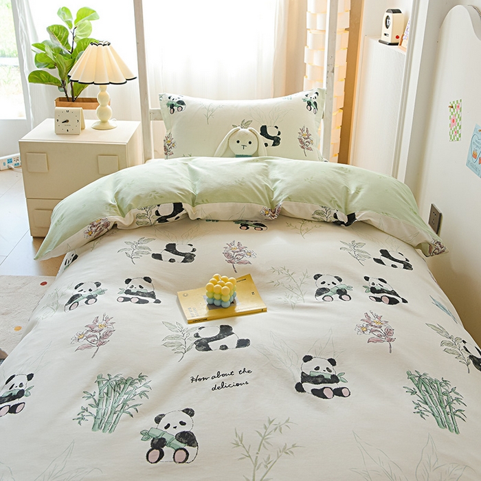 91家纺网 家纺一手货源 找家纺 天之爱 2025新款全棉纯棉学生上下铺宿舍三件套多件套六件套第二批 小胖球