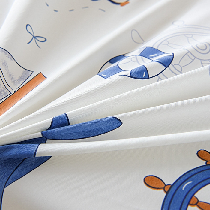 91家纺网 家纺一手货源 找家纺 天之爱 2025新款全棉纯棉学生上下铺宿舍三件套多件套六件套第二批 航海小熊