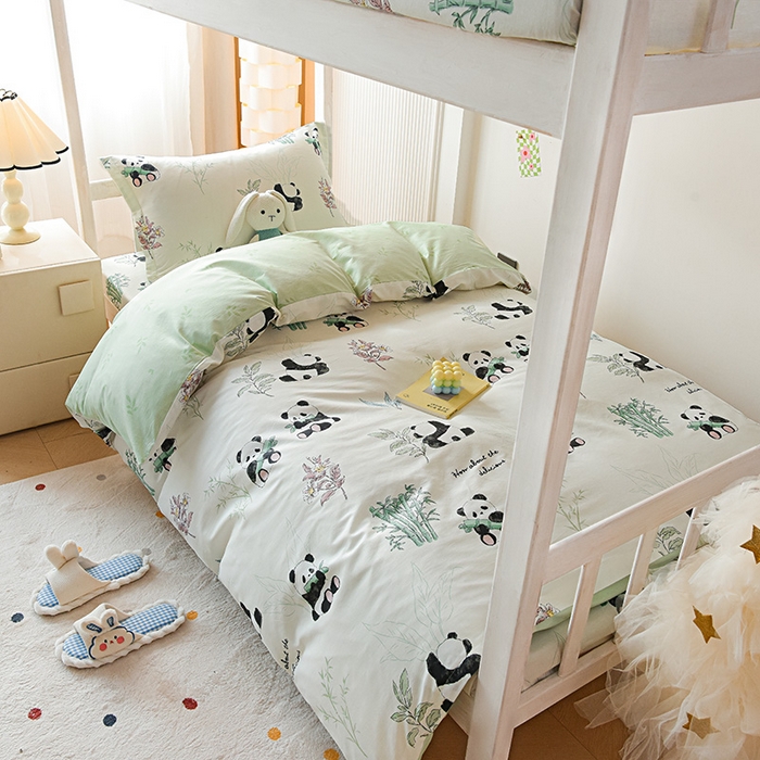 91家纺网 家纺一手货源 找家纺 天之爱 2025新款全棉纯棉学生上下铺宿舍三件套多件套六件套第二批 小胖球