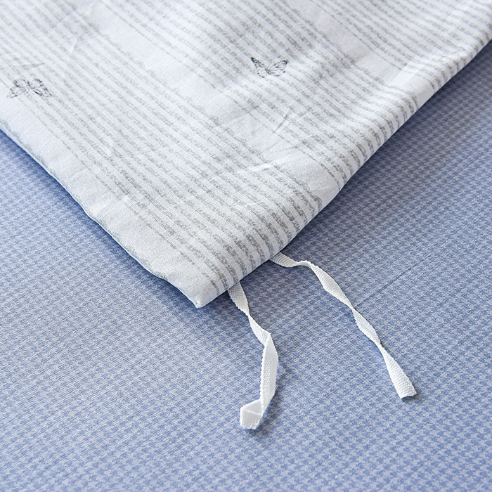 91家纺网 家纺一手货源 找家纺 天之爱 2025新款全棉纯棉学生上下铺宿舍三件套多件套六件套第二批 雨蝶