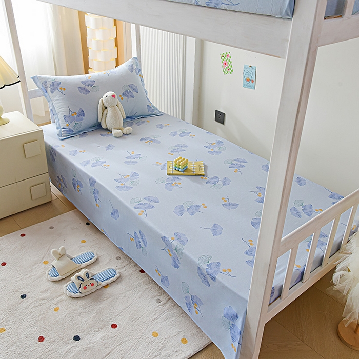 91家纺网 家纺一手货源 找家纺 天之爱 2025新款全棉纯棉学生上下铺宿舍三件套多件套六件套第二批 银杏叶