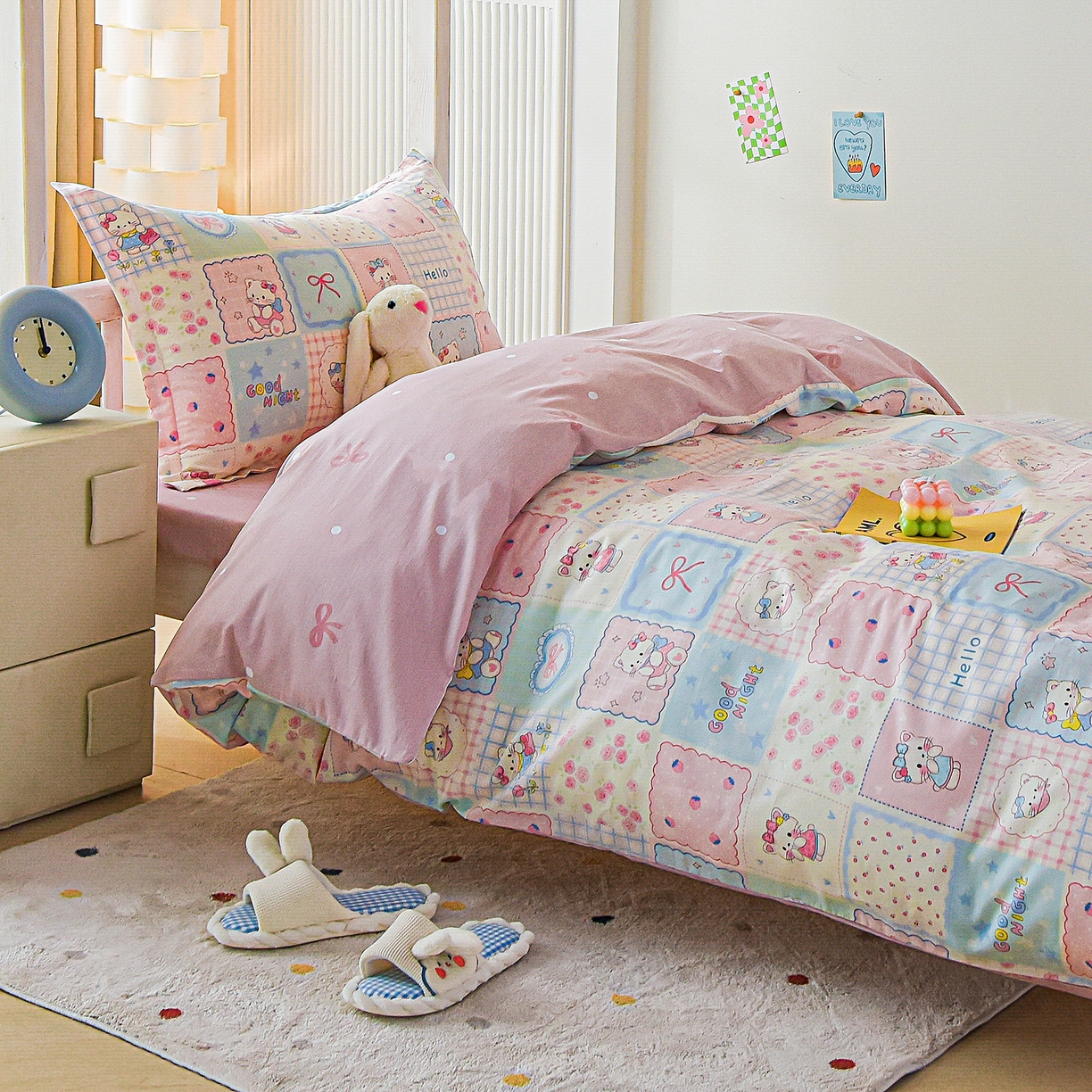 91家纺网 家纺一手货源 找家纺 （总）天之爱 2025新款全棉纯棉印花三件套学生六件套