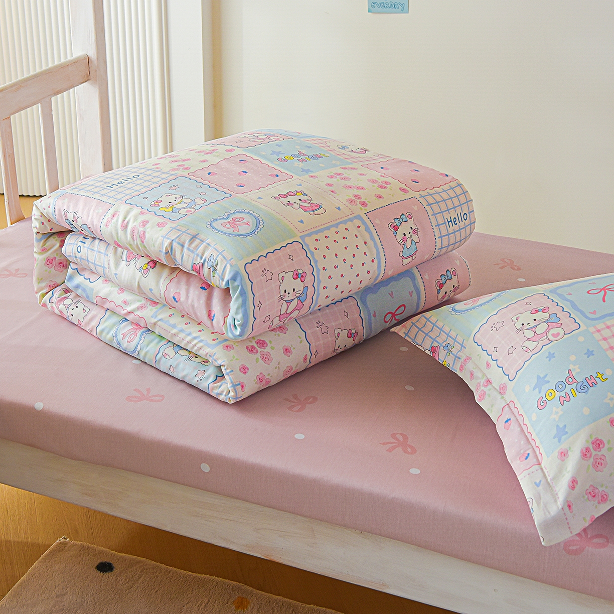 91家纺网 家纺一手货源 找家纺 （总）天之爱 2025新款全棉纯棉印花三件套学生六件套