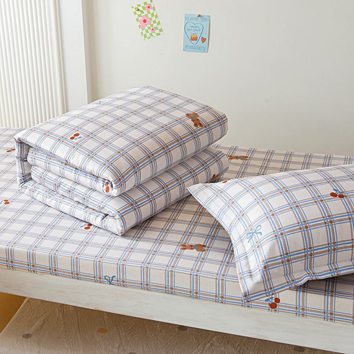 91家纺网 家纺一手货源 找家纺 天之爱 2025新款全棉纯棉学生上下铺宿舍三件套多件套六件套第二批 卡诺奇