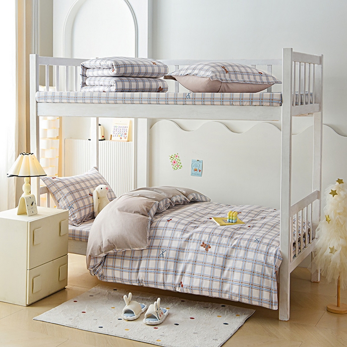 91家纺网 家纺一手货源 找家纺 天之爱 2025新款全棉纯棉学生上下铺宿舍三件套多件套六件套第二批 卡诺奇