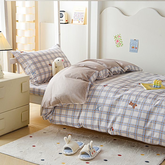 91家纺网 家纺一手货源 找家纺 天之爱 2025新款全棉纯棉学生上下铺宿舍三件套多件套六件套第二批 卡诺奇