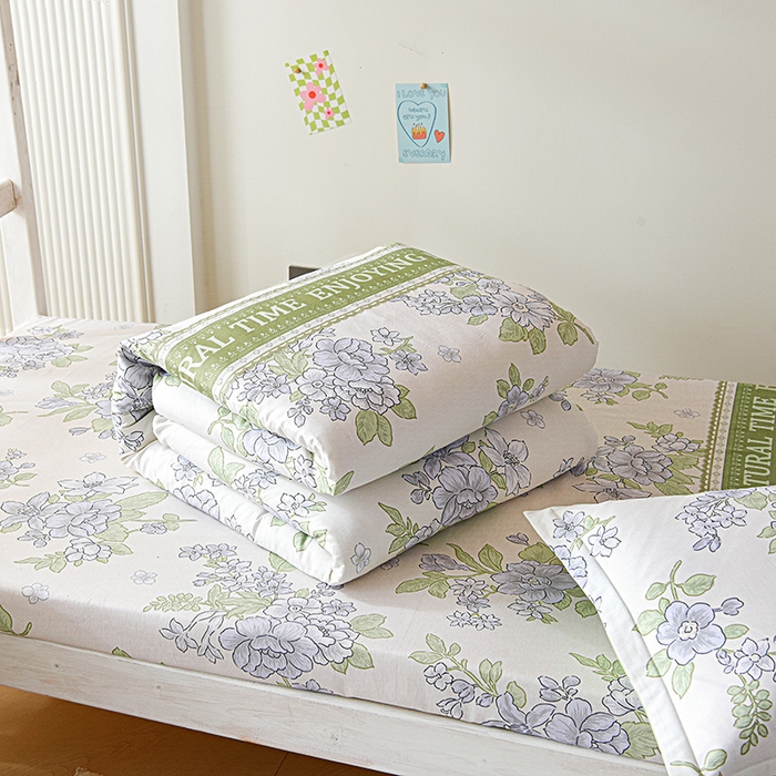 91家纺网 家纺一手货源 找家纺 天之爱 2025新款全棉纯棉学生上下铺宿舍三件套多件套六件套第二批 风之恋