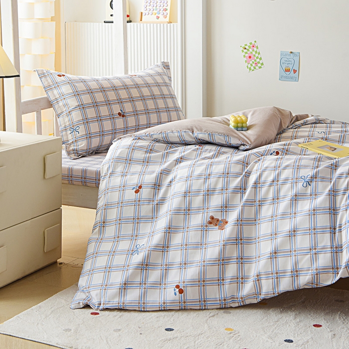 91家纺网 家纺一手货源 找家纺 天之爱 2025新款全棉纯棉学生上下铺宿舍三件套多件套六件套第二批 卡诺奇