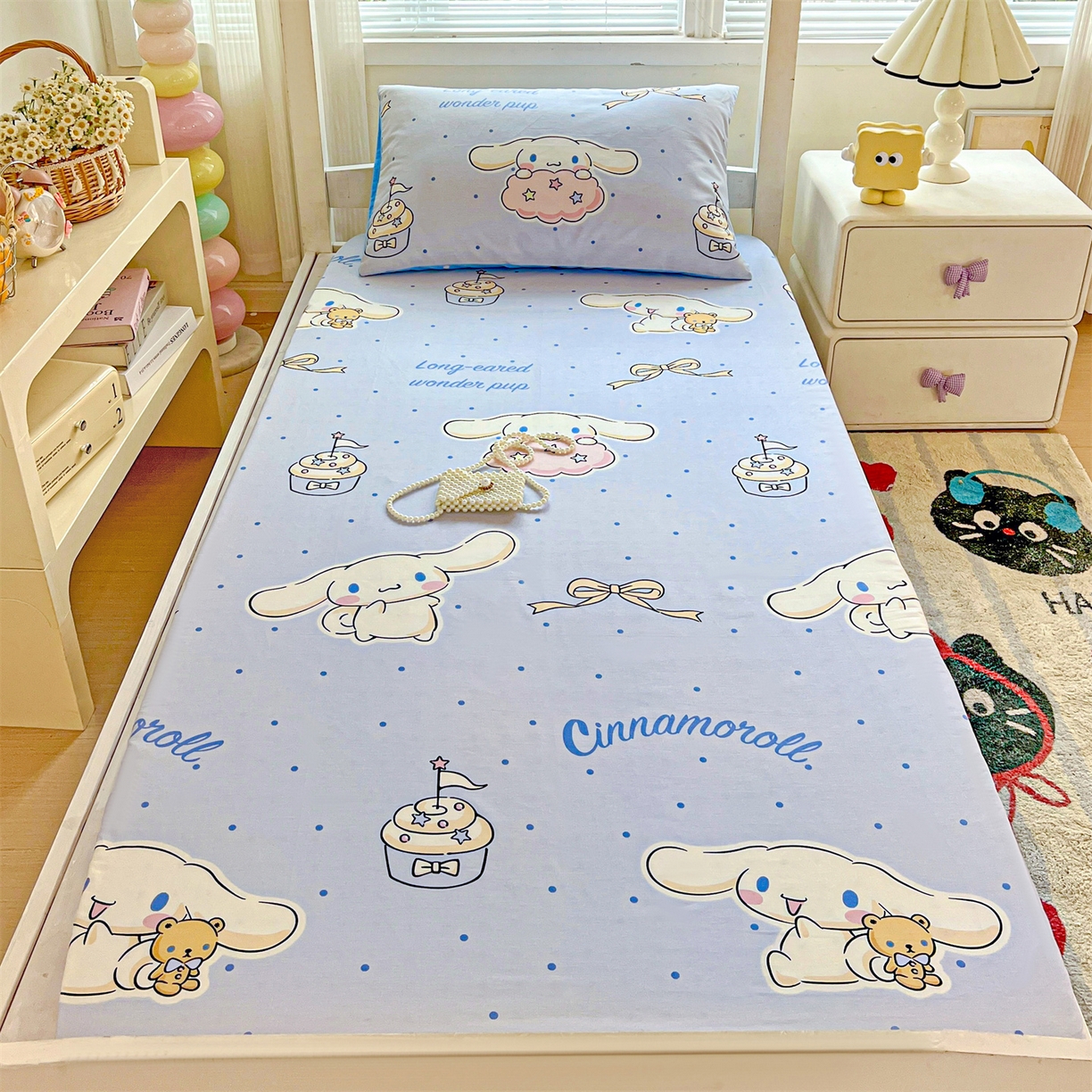 91家纺网 家纺一手货源 找家纺 （总）名兮家居 2025-奥特曼-三丽鸥全棉13372学生床上下铺床笠【含防伪标】