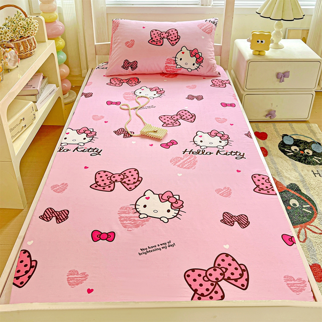 91家纺网 家纺一手货源 找家纺 （总）名兮家居 2025-奥特曼-三丽鸥全棉13372学生床上下铺床笠【含防伪标】