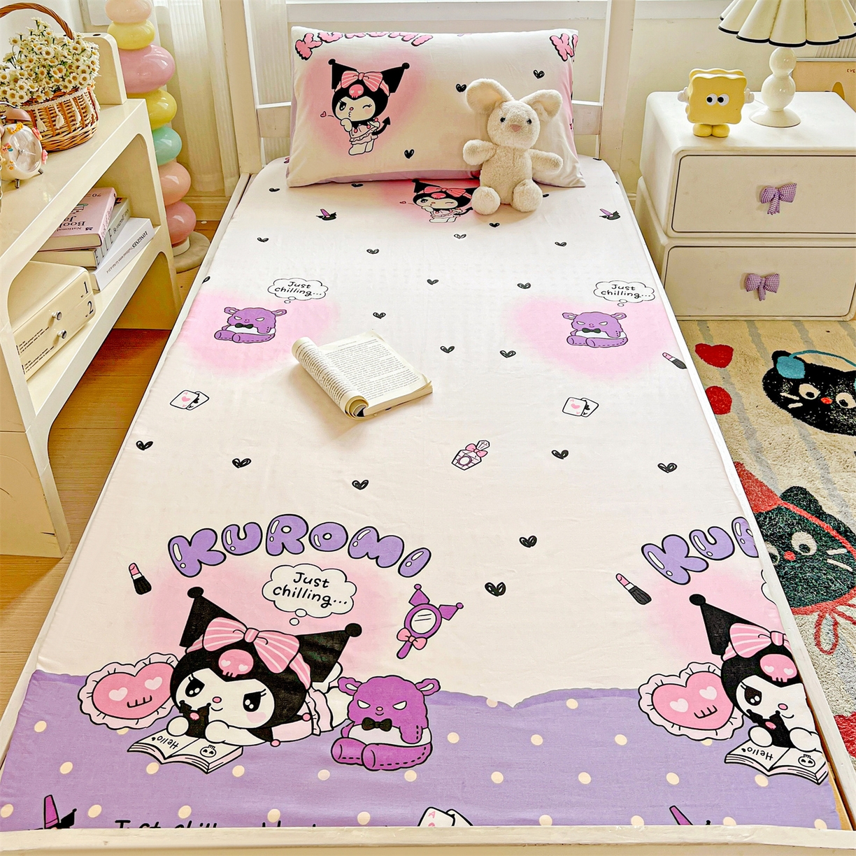 91家纺网 家纺一手货源 找家纺 （总）名兮家居 2025-奥特曼-三丽鸥全棉13372学生床上下铺床笠【含防伪标】