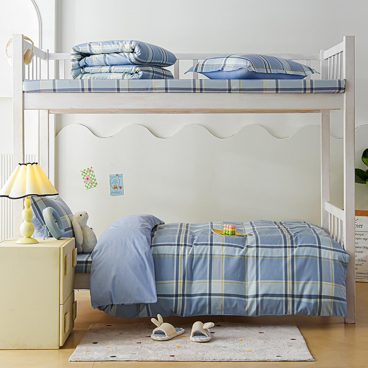 91家纺网 家纺一手货源 找家纺 天之爱 2025新款全棉纯棉印花三件套学生六件套 简昔