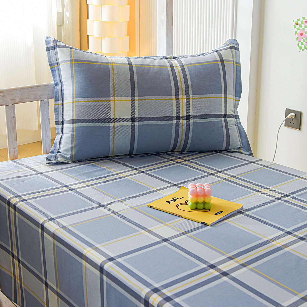 91家纺网 家纺一手货源 找家纺 天之爱 2025新款全棉纯棉印花三件套学生六件套 简昔