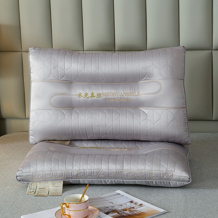 91家纺网 家纺一手货源 找家纺 （总）蝶飞舞 2025新款豪华水光真丝乳胶层枕头枕芯 莫代尔水光真丝枕头枕芯