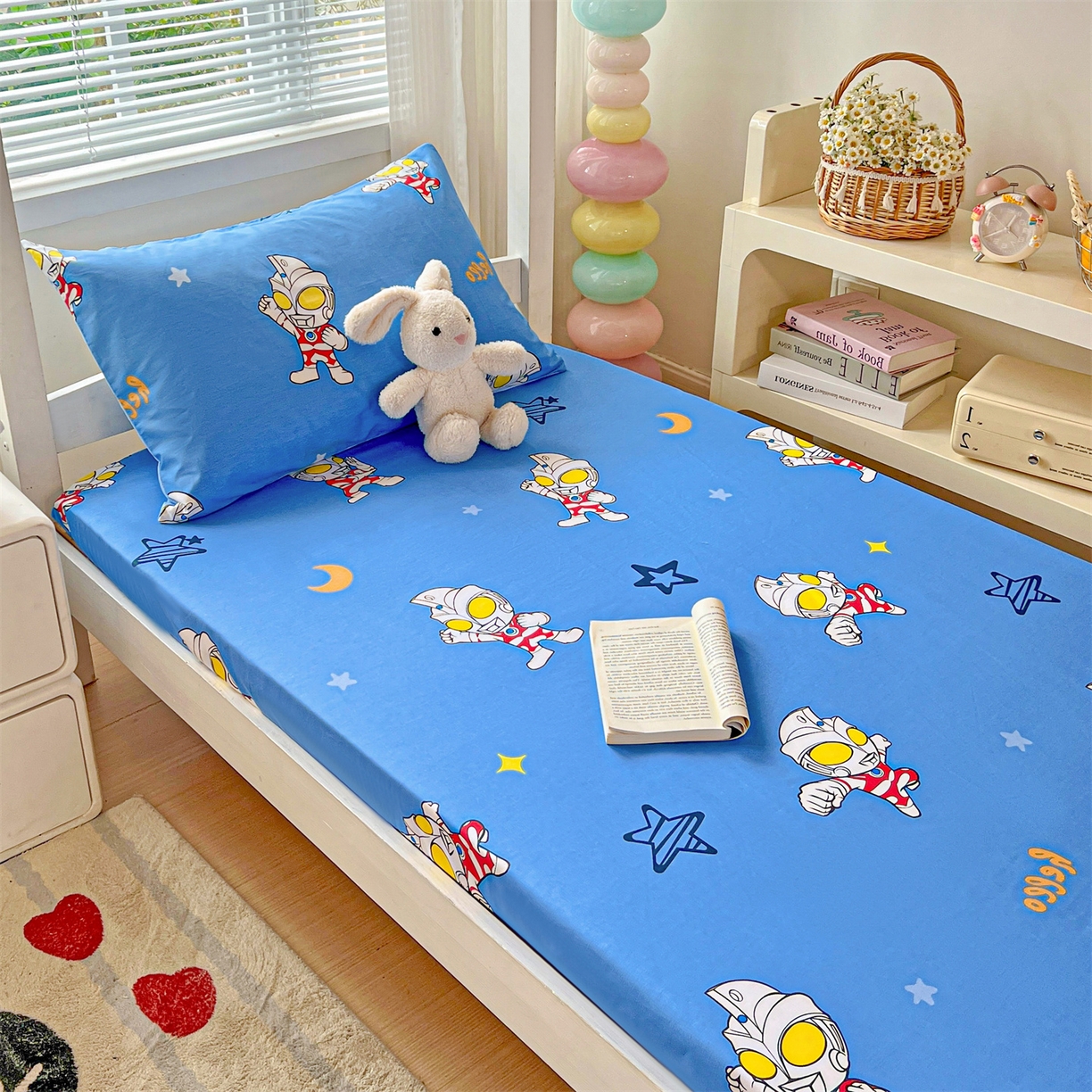 91家纺网 家纺一手货源 找家纺 （总）名兮家居 2025-奥特曼-三丽鸥全棉13372学生床上下铺床笠【含防伪标】